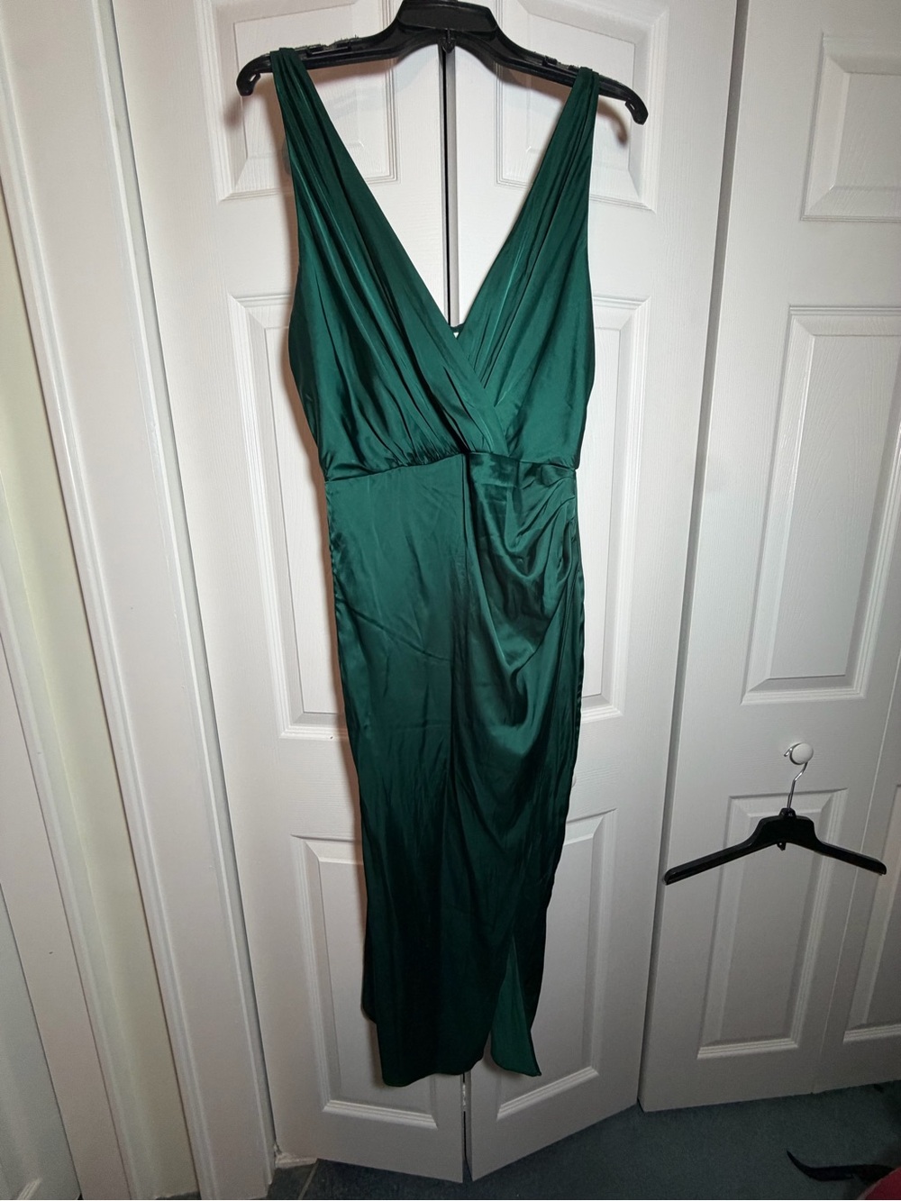 Abercrombie MT Emerald Green Surplice V-Neck Women's Dress